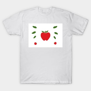 A red apple with green leaves T-Shirt